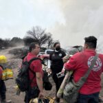Brigadas combaten incendio en el relleno sanitario de Apatzingán; se intensifican labores de sofocación
